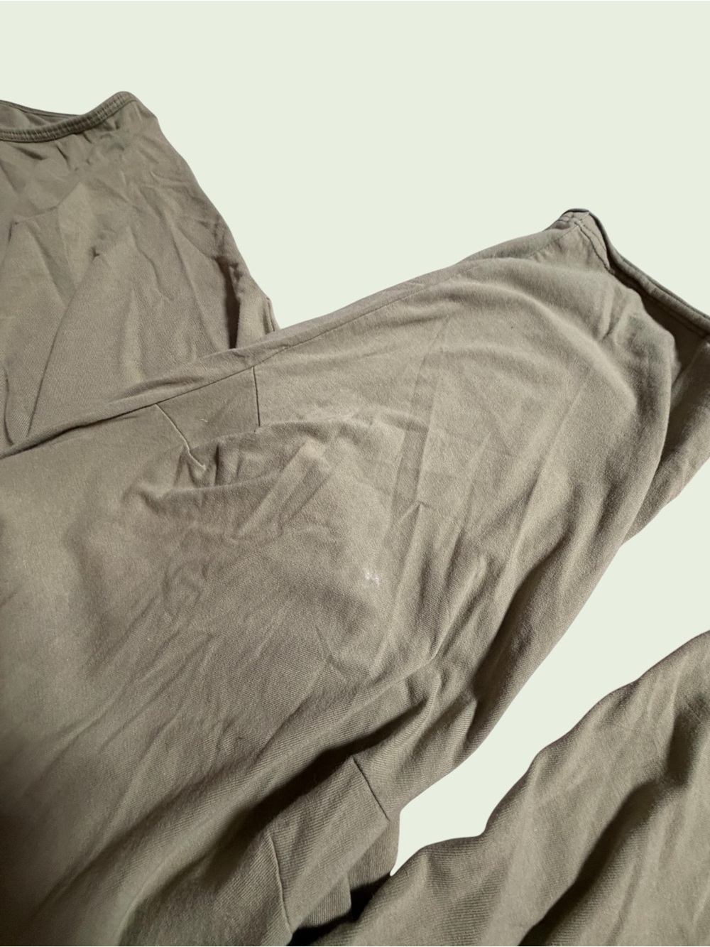 Olive Green Cozy Stretchy Lightweight Jumpsuit in M - Picture 6 of 9